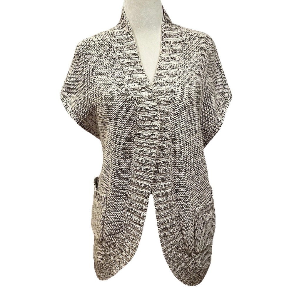 Alice Olivia Women Fay Long Cocoon‎ CardiFall Oatmeal Knit Duster Cardigan Large